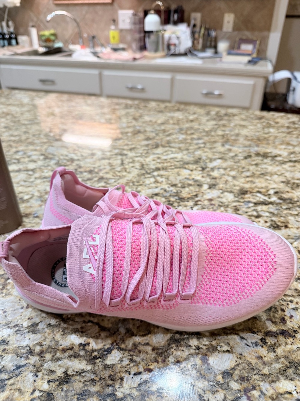 APL Women's Pink Knit Athletic Sneaker - Picture 3 of 3
